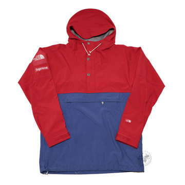 Supreme The North Face Expedition Pullover Parka Blue Red (WORN)