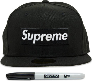 Supreme Sharpie Box Logo New Era Fitted Cap Black