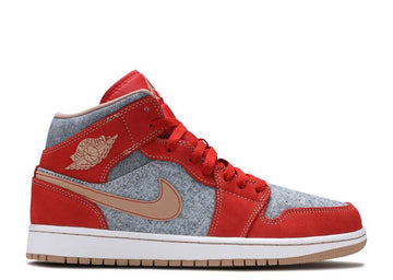 Jordan 1 Mid Denim Red (WORN)