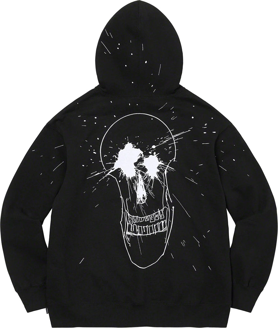 Supreme Ralph Steadman Skull Hooded Sweatshirt Black (WORN)