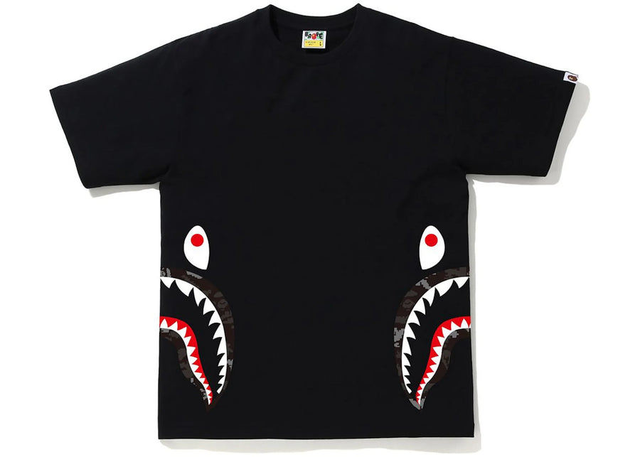 BAPE Digital Camo Side Shark Tee Tee Black/Gray