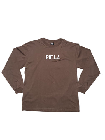 RIF Small Logo Longsleeve Tee Brown