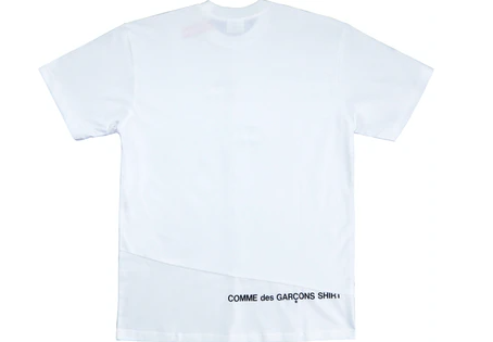 Supreme Comme des Garcons SHIRT Split Box Logo Tee White (WORN)