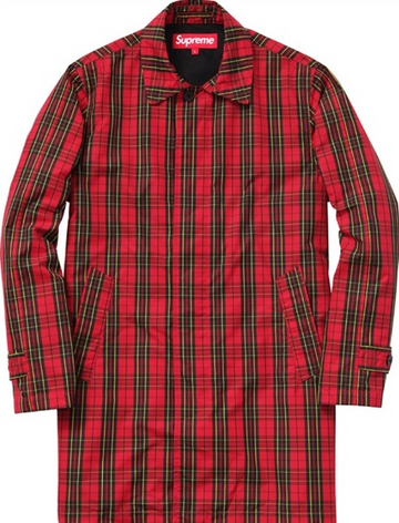 Supreme Trench Coat Red Plaid (SS15) (WORN)