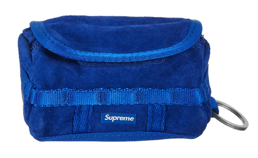 Supreme The North Face Suede Base Camp Duffle Keychain Blue