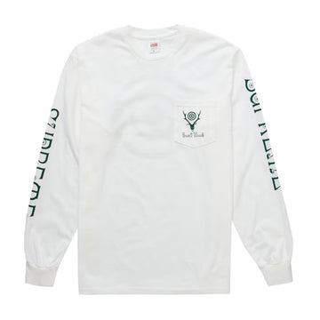 Supreme SOUTH2 WEST8 L/S Pocket Tee White