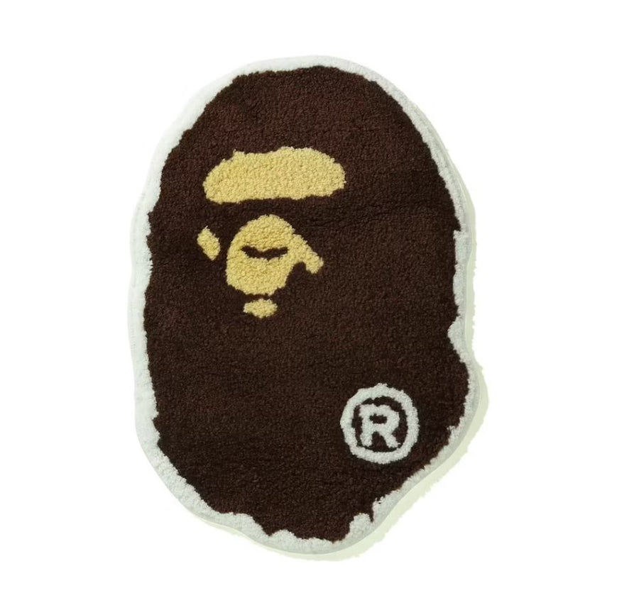 BAPE Big Ape Head Rug Mat Brown