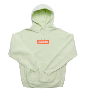 Supreme Box Logo Hooded Sweatshirt (FW17) Pale Lime (WORN)