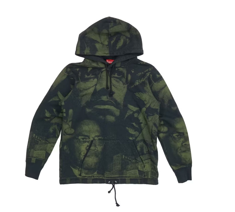 Supreme Malcolm X Hooded Sweatshirt Black (WORN)