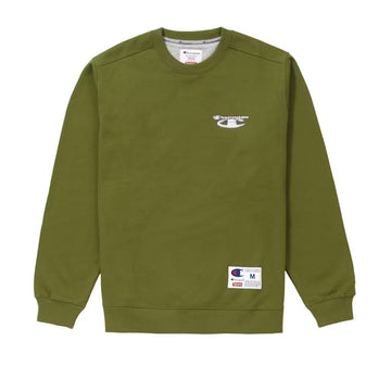 Supreme Champion 3D Metallic Crewneck Olive