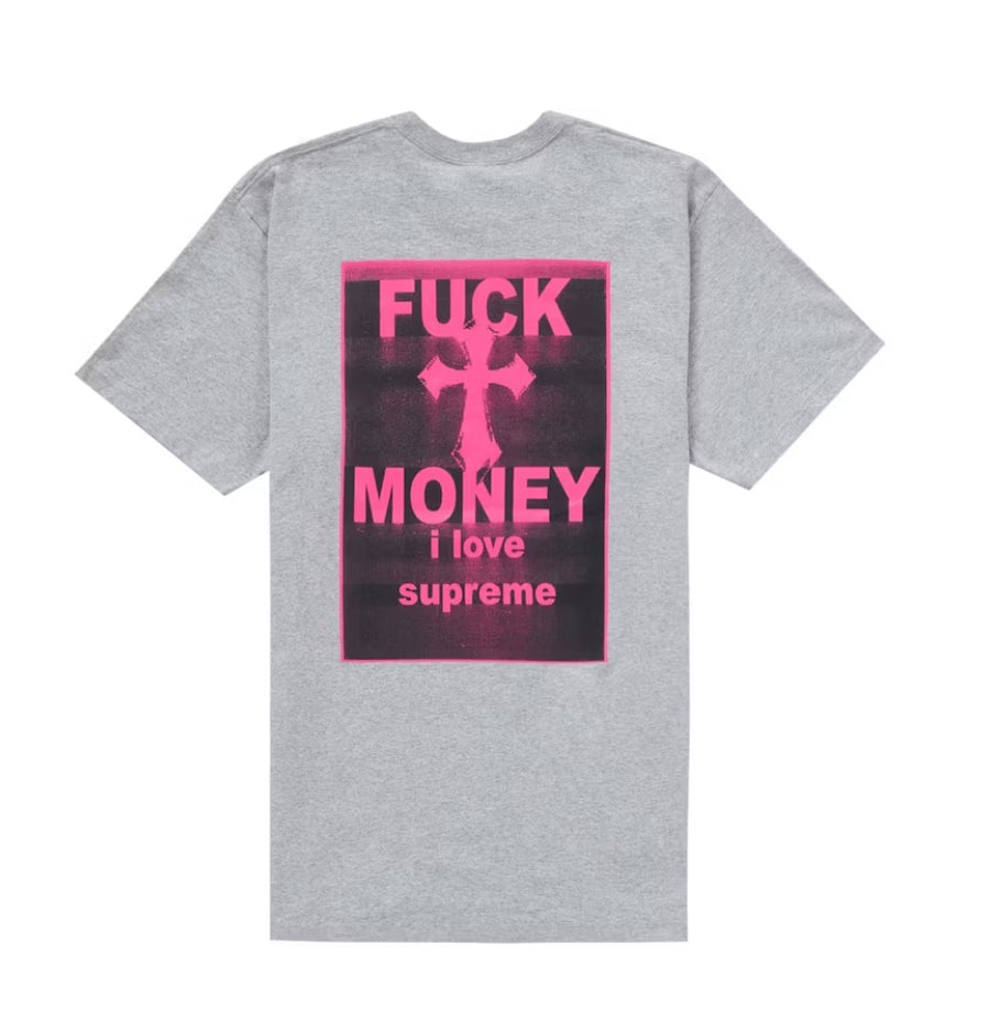 Supreme Fuck Money Tee Heather Grey