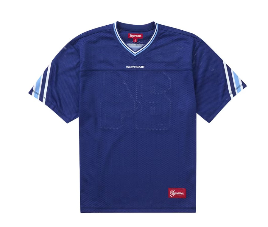 Supreme Jacquard Rib Football Jersey Blue