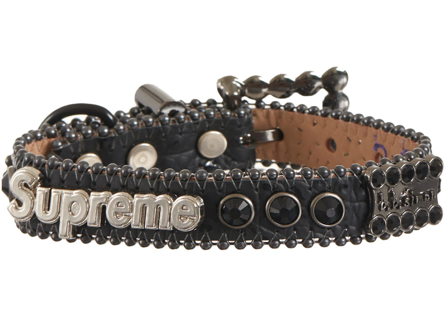 Supreme B.B. Simon Studded Dog Collar Black