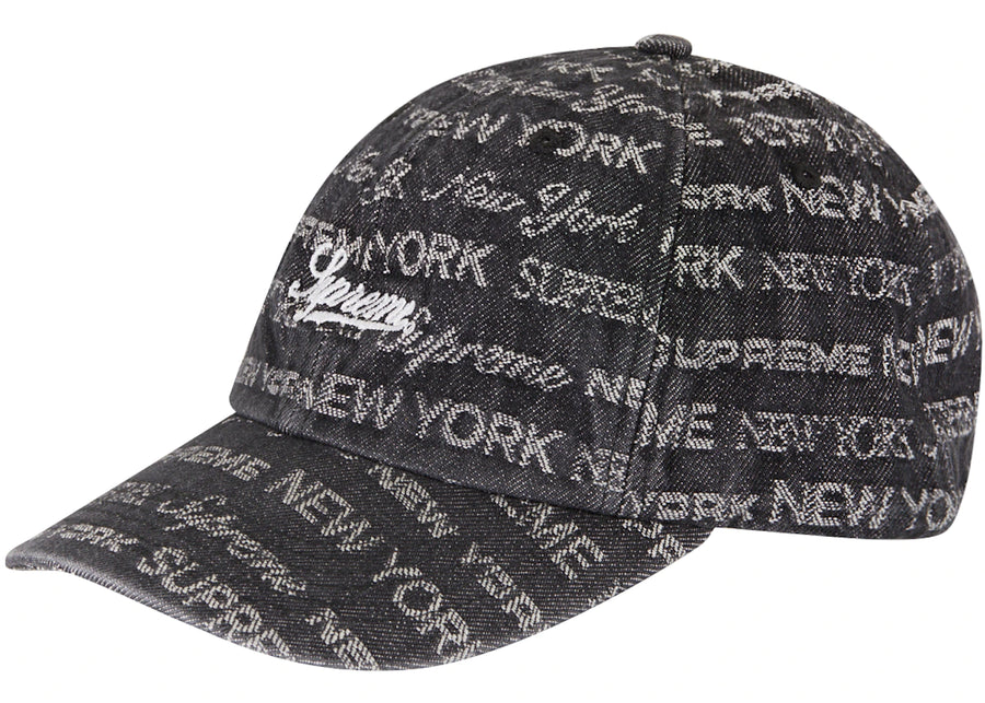 Supreme Multi Type Jacquard Denim 6-Panel Black