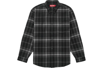 Supreme Plaid Flannel Shirt (FW23) Black (WORN)