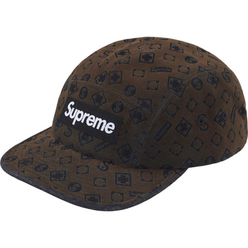 Supreme Flocked Denim Camp Cap Black