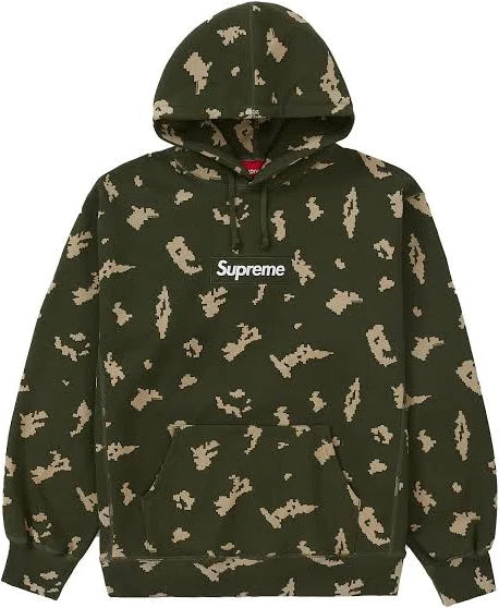 Supreme Box Logo Hooded Sweatshirt (FW21) Olive Russian Camo (WORN)