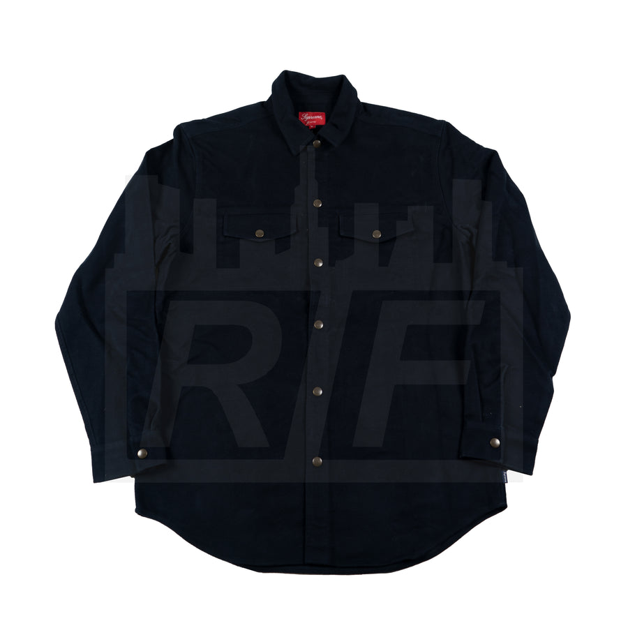Supreme Moleskin Snap Front Work Shirt (S/S14) Black