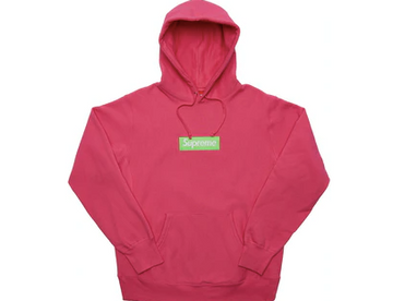 Supreme Box Logo Hooded Sweatshirt (FW17) Magenta (WORN)