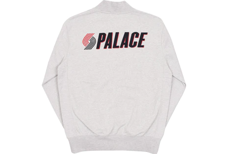 Palace Blazed Zip Bomber Grey Marl