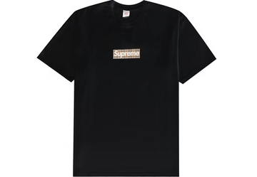 Supreme Burberry Box Logo Tee Black