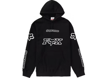 Supreme Fox Racing Hooded Sweatshirt Black