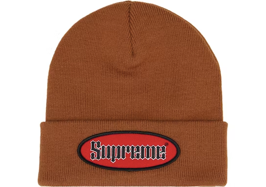 Supreme Oval Patch Beanie (SS22) Rust