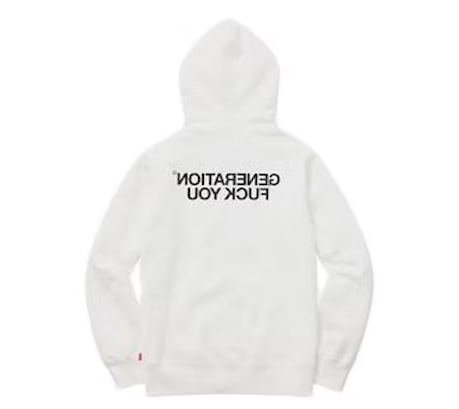 Supreme Undercover Generation Fuck You Zip Up Hoodie White